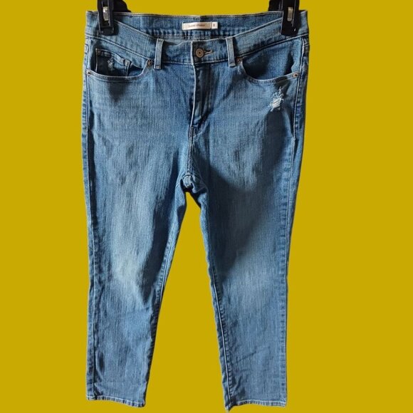 Levis Classic Straight Mid-Rise Blue Denim Jeans Womens Size 8 - Picture 2 of 11
